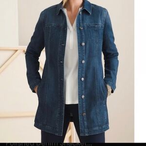 Beautiful long Chico Denim jacket.